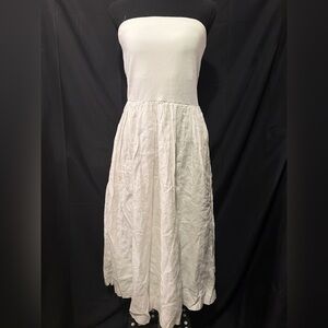 The Drop White Strapless Dress